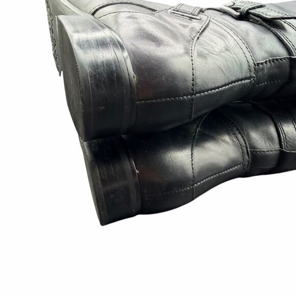 Clarks Black Leather Riding Boots Women’s 8.5M Knee High Zip Equestrian - Picture 11 of 15